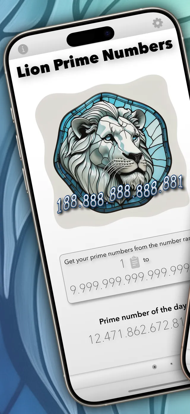 app screenshot Lion Prime Numbers