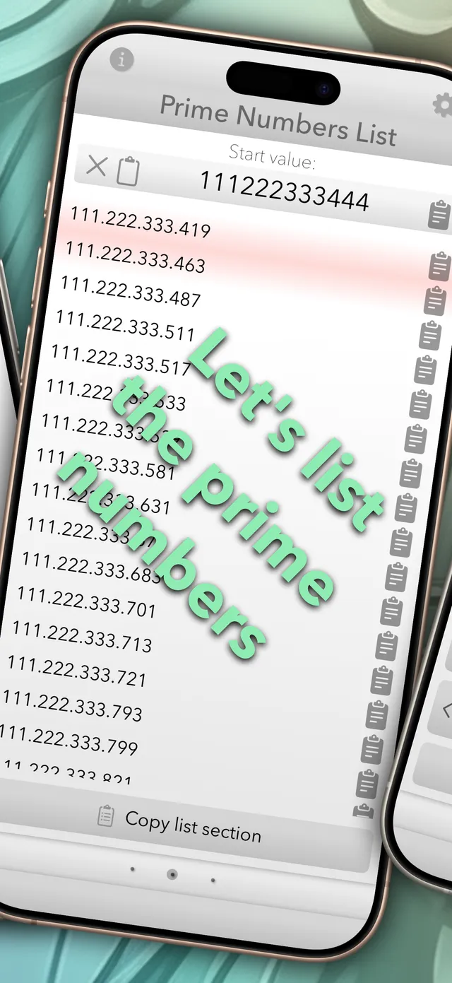 app screenshot Lion Prime Numbers