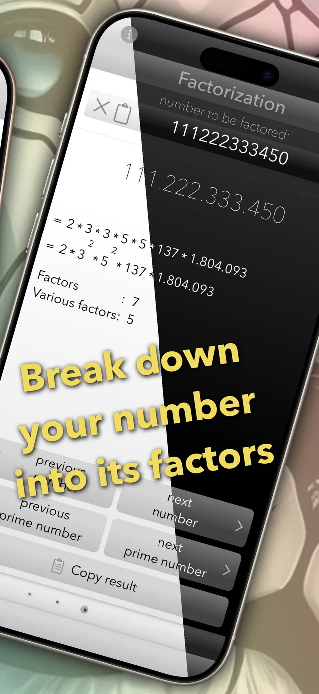 app screenshot Lion Prime Numbers