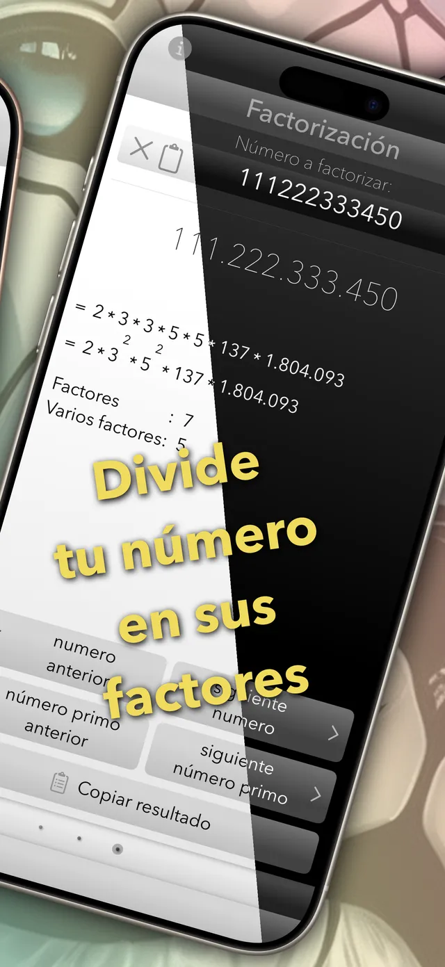 app screenshot Números Primos del León