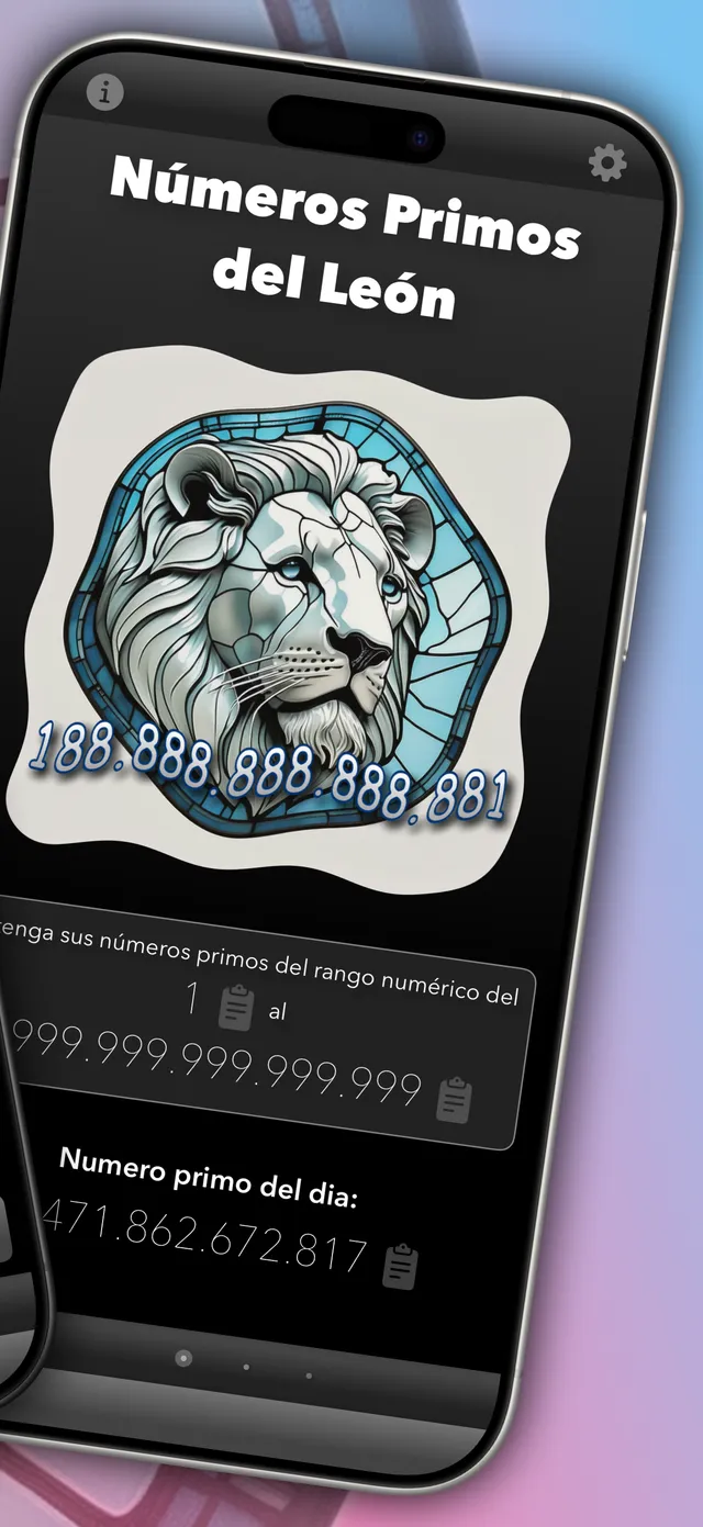 app screenshot Números Primos del León